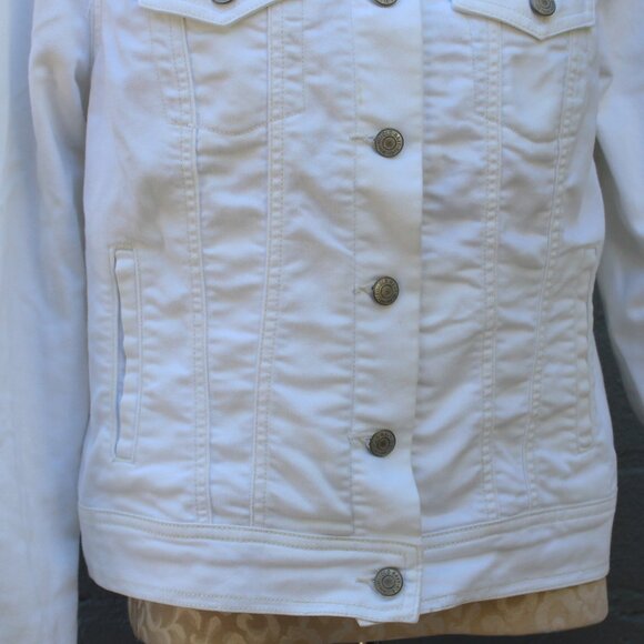 Old Navy classic denim jean jacket white size M - Picture 2 of 7